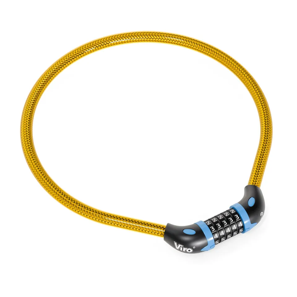 viro-capri-lucchetto-bici-a-cavo-15mm-x-80cm-giallo image 1