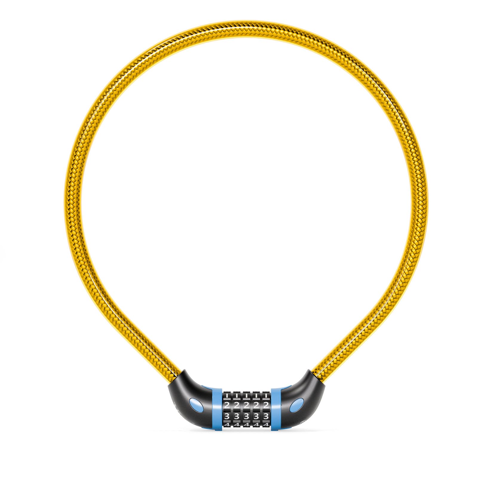 viro-capri-lucchetto-bici-a-cavo-15mm-x-80cm-giallo image 2