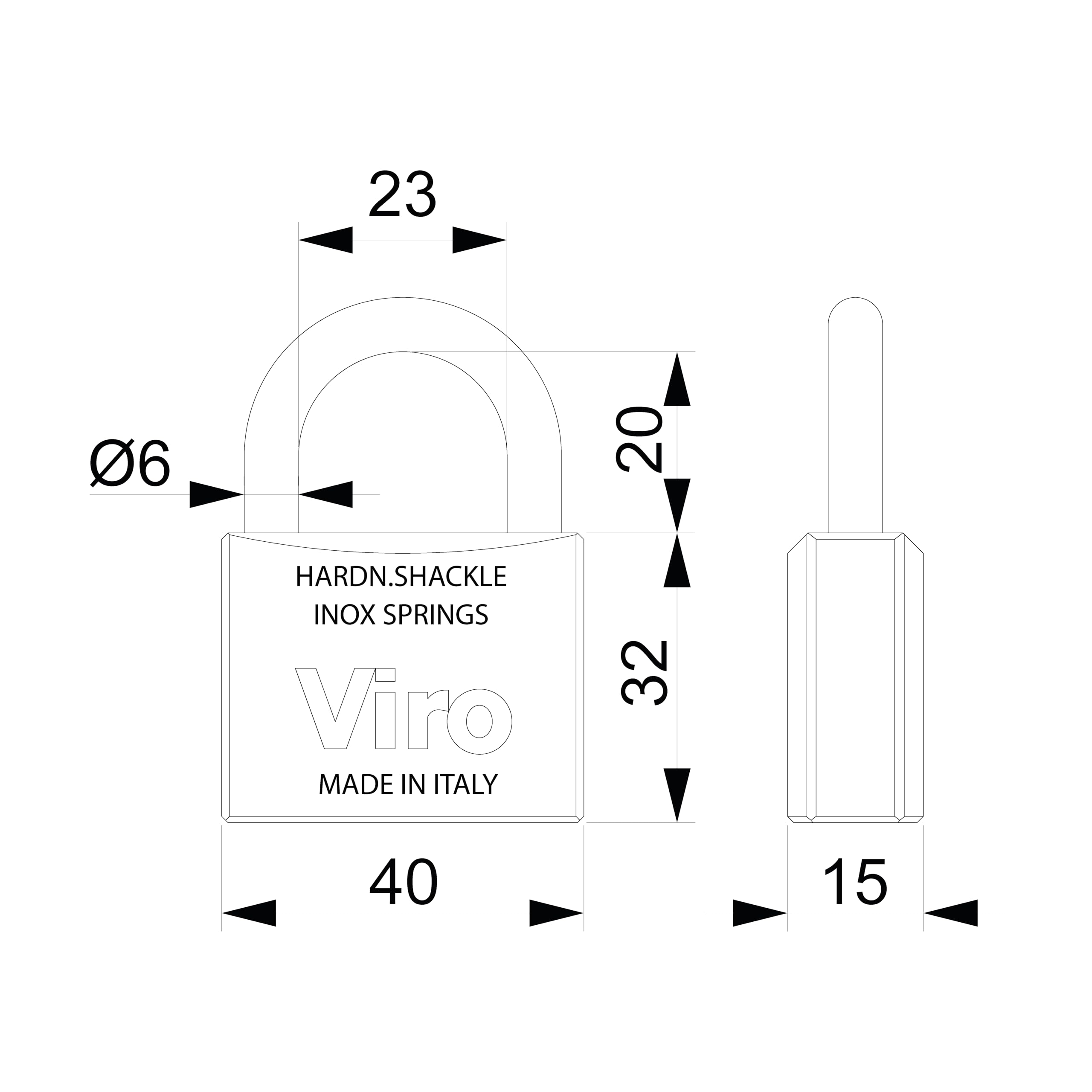 viro-mare-lucchetto-ottone-40-mm-arco-inox image 4