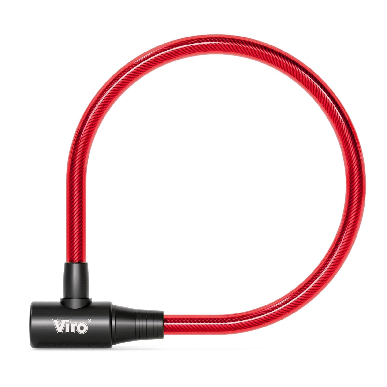 viro-elba-lucchetto-bici-con-cavo-acciaio-12mm-x-45cm-rosso image 2