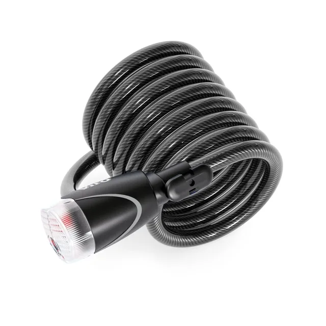 viro-ibiza-lucchetto-per-bici-con-led-notturno-12mm-x-180cm-nero image 1