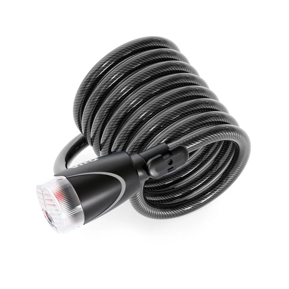 viro-ibiza-lucchetto-per-bici-con-led-notturno-12mm-x-180cm-nero image 1