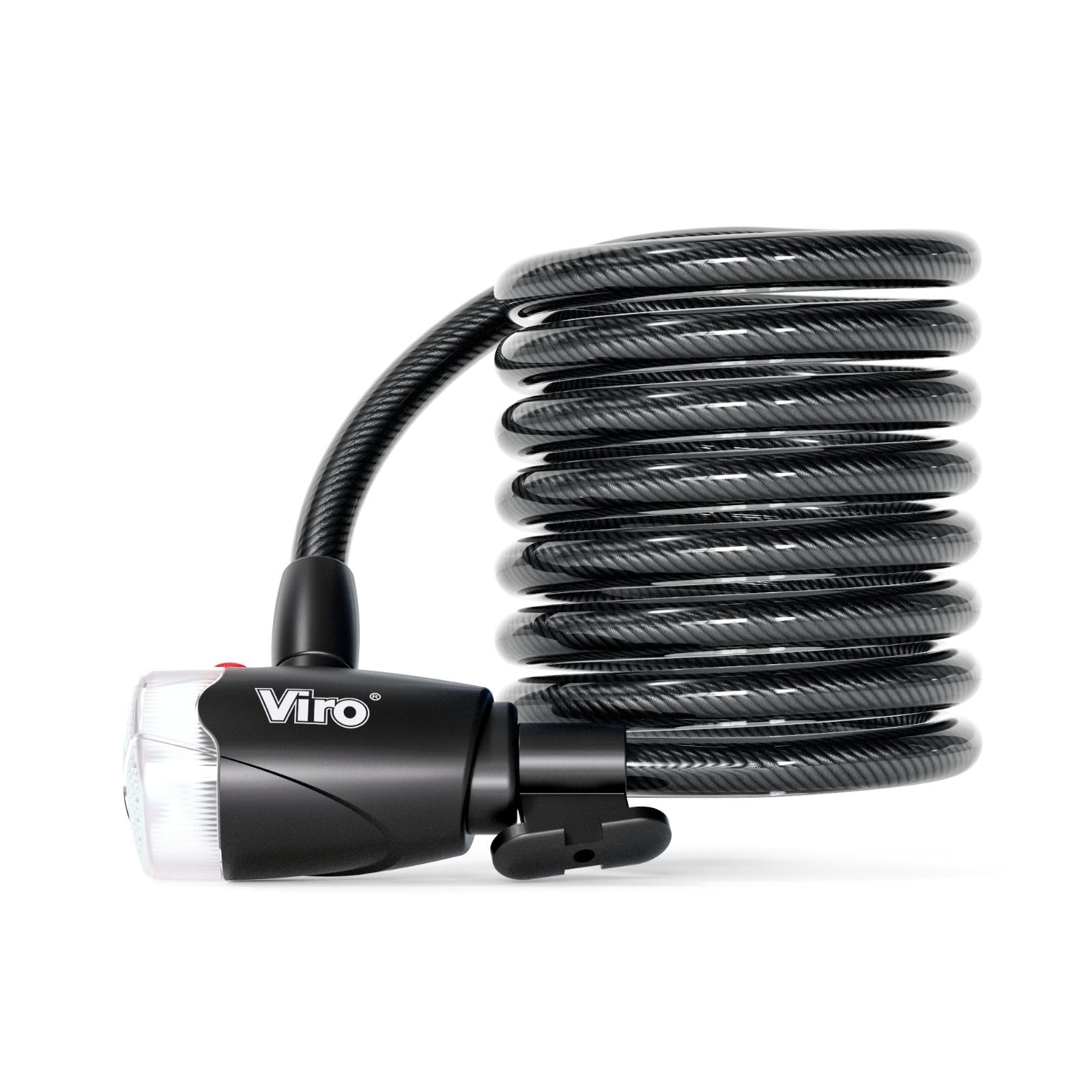 viro-ibiza-lucchetto-per-bici-con-led-notturno-12mm-x-180cm-nero image 2