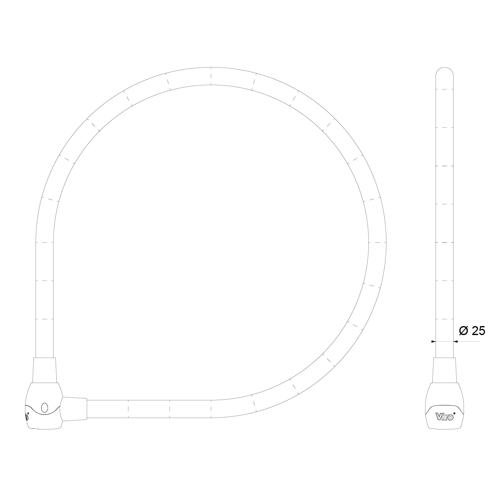 viro-serpis-plus-lucchetto-cavo-corazzato-25-mm-150-cm-nero image 4