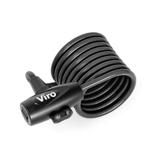 viro-hawaii-lucchetto-per-bici-con-cavo-8mm-x-180cm-nero image 1