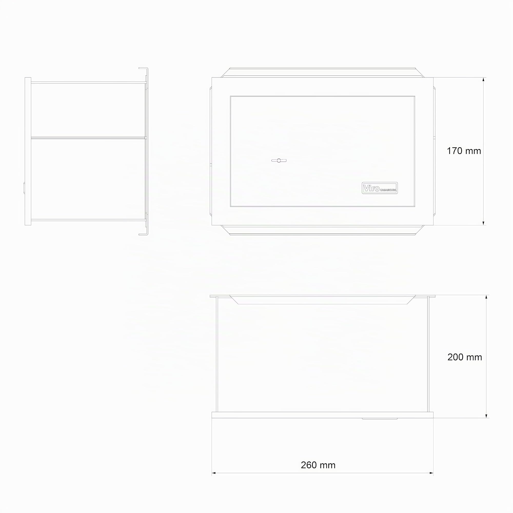 viro-casasicura-cassaforte-a-muro-meccanica-da-incasso-260x200x170-mm image 6