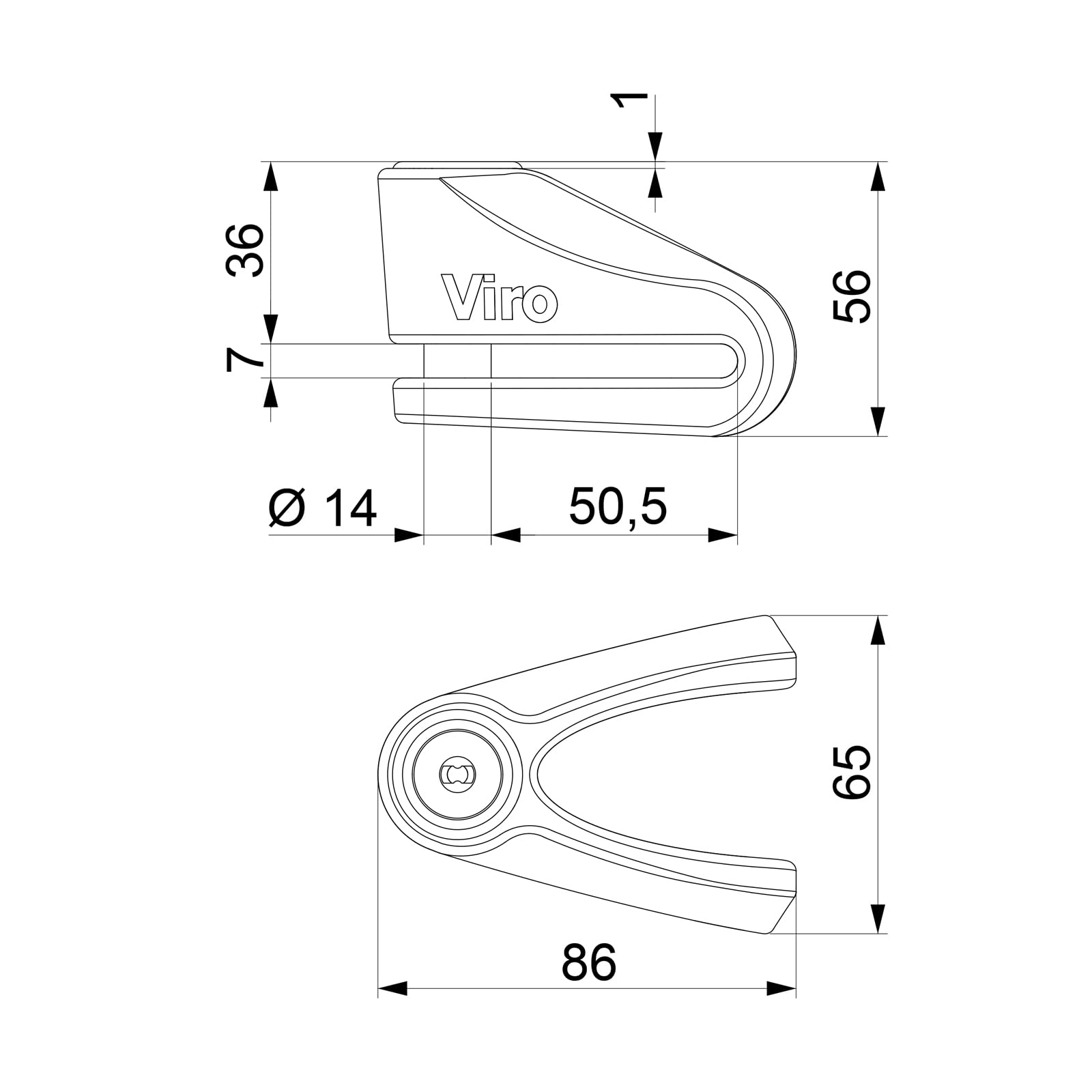 viro-new-hardened-bloccadisco-moto-e-scooter-monolitico-asta-14-mm image 4